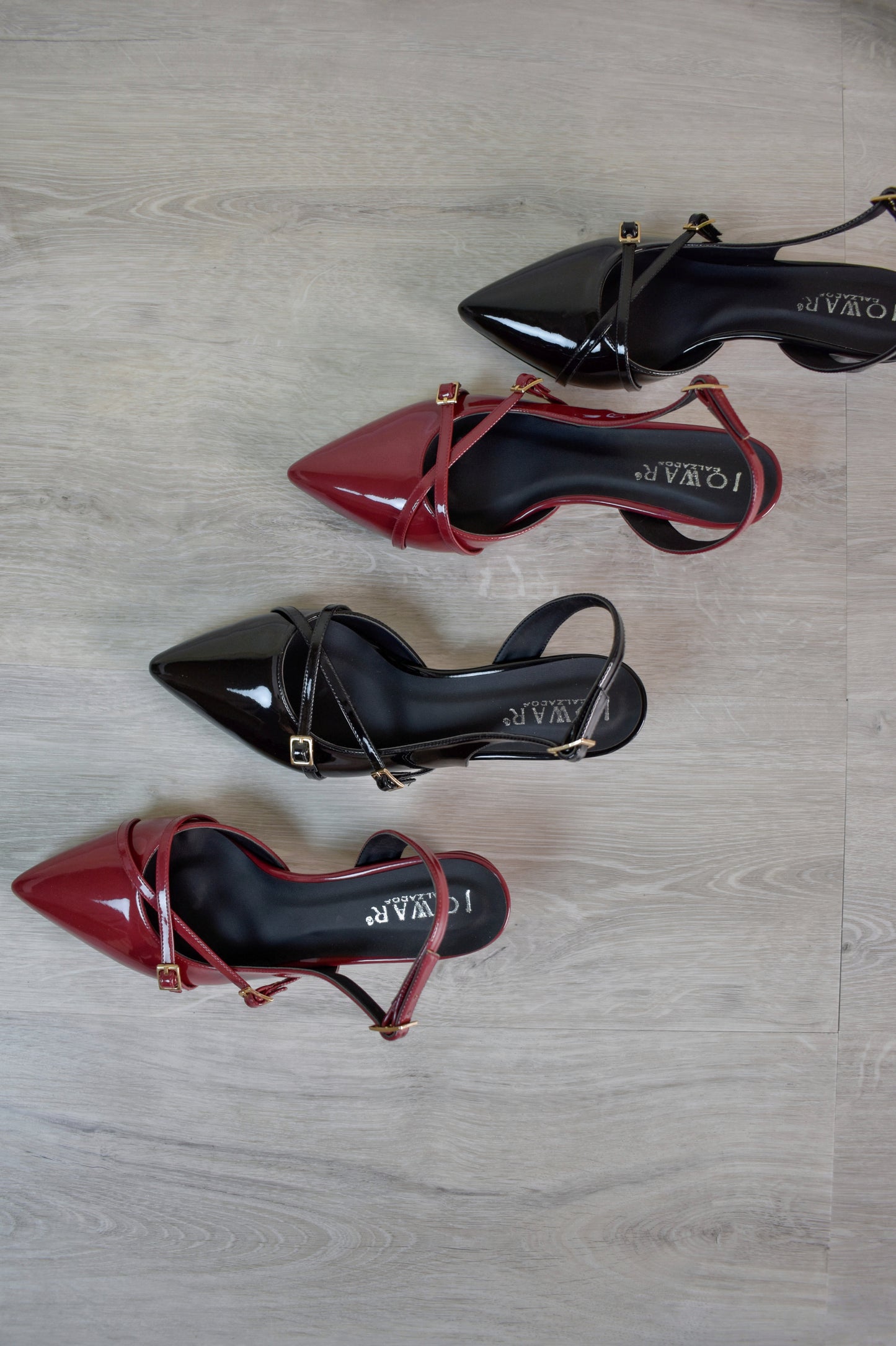 Stilettos HEIDY vino charol T5
