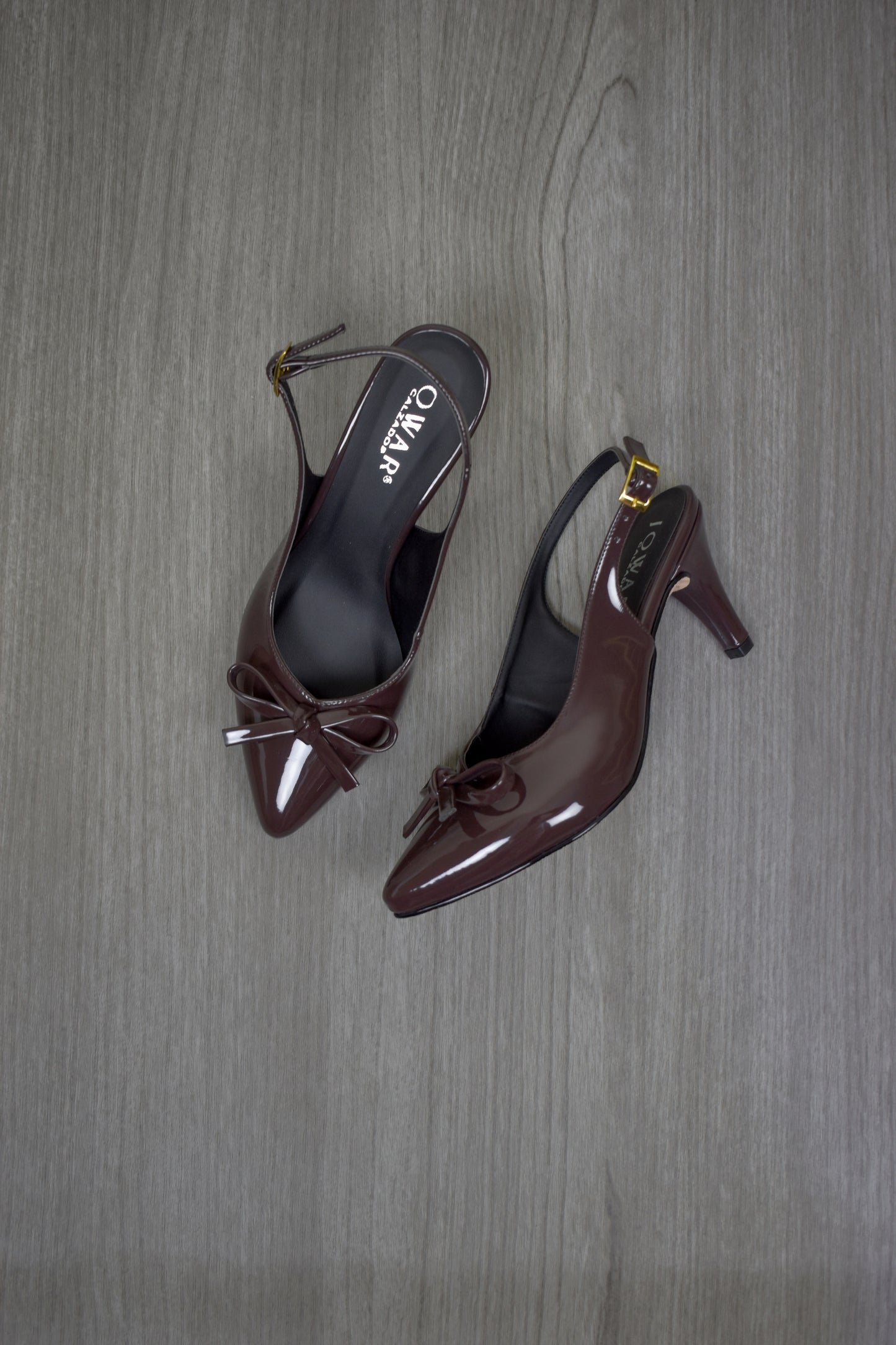 Stilettos RACHEL dark brown charol T-7