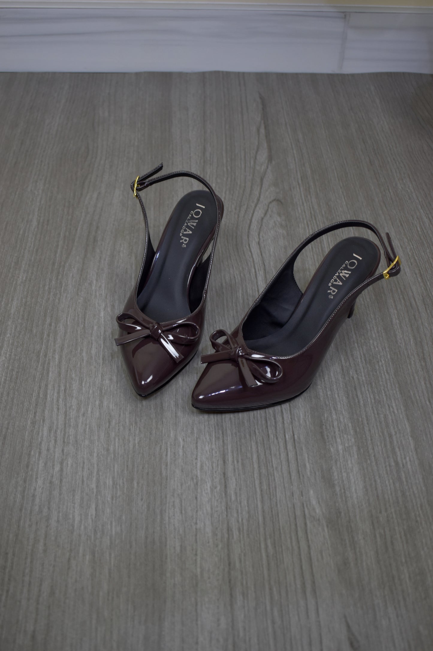 Stilettos RACHEL dark brown charol T-7
