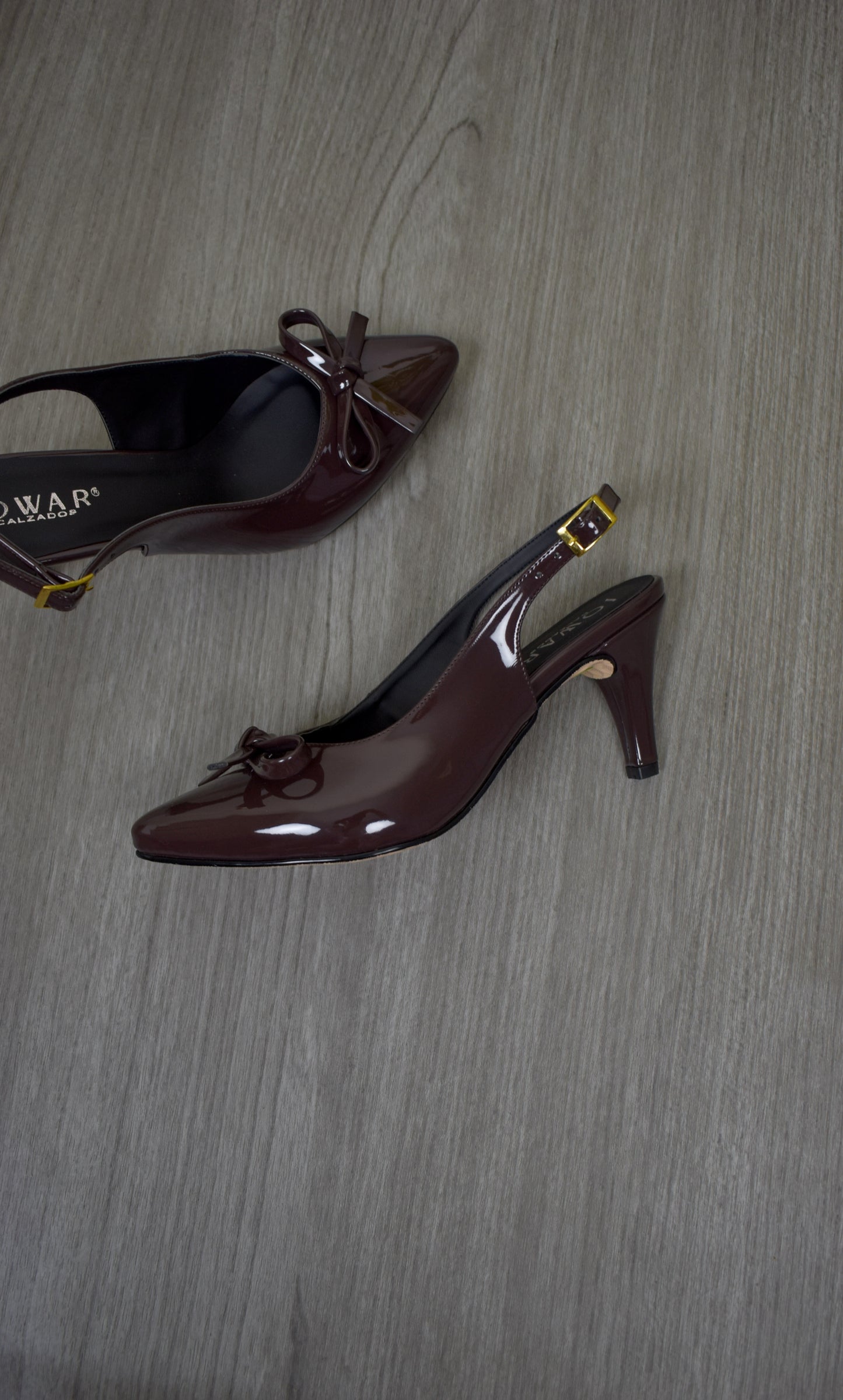 Stilettos RACHEL dark brown charol T-7