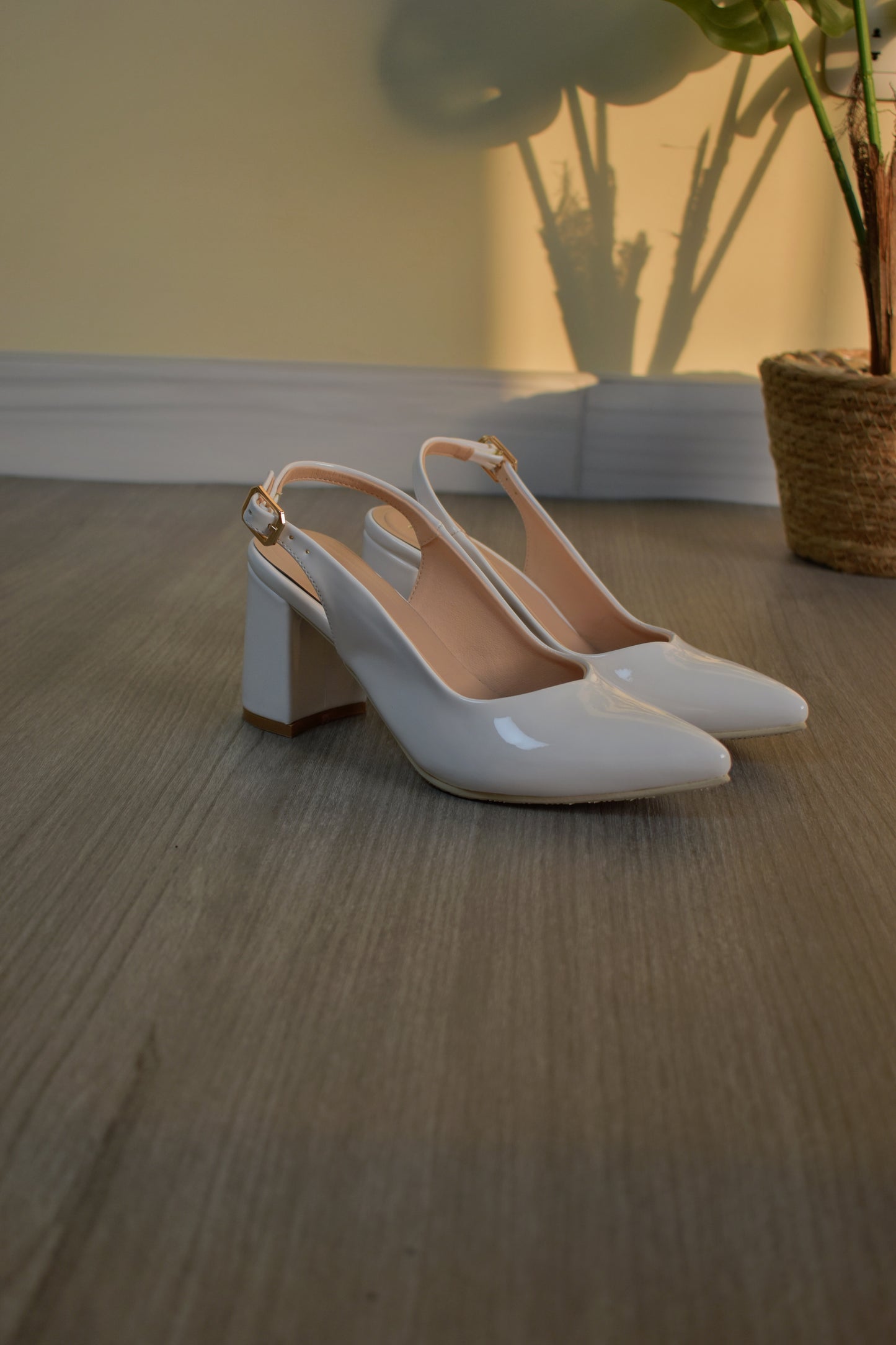 Stilettos MILEY blanco charol