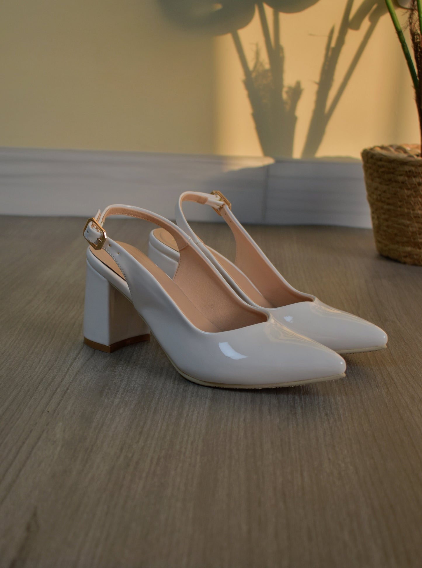 Stilettos MILEY blanco charol