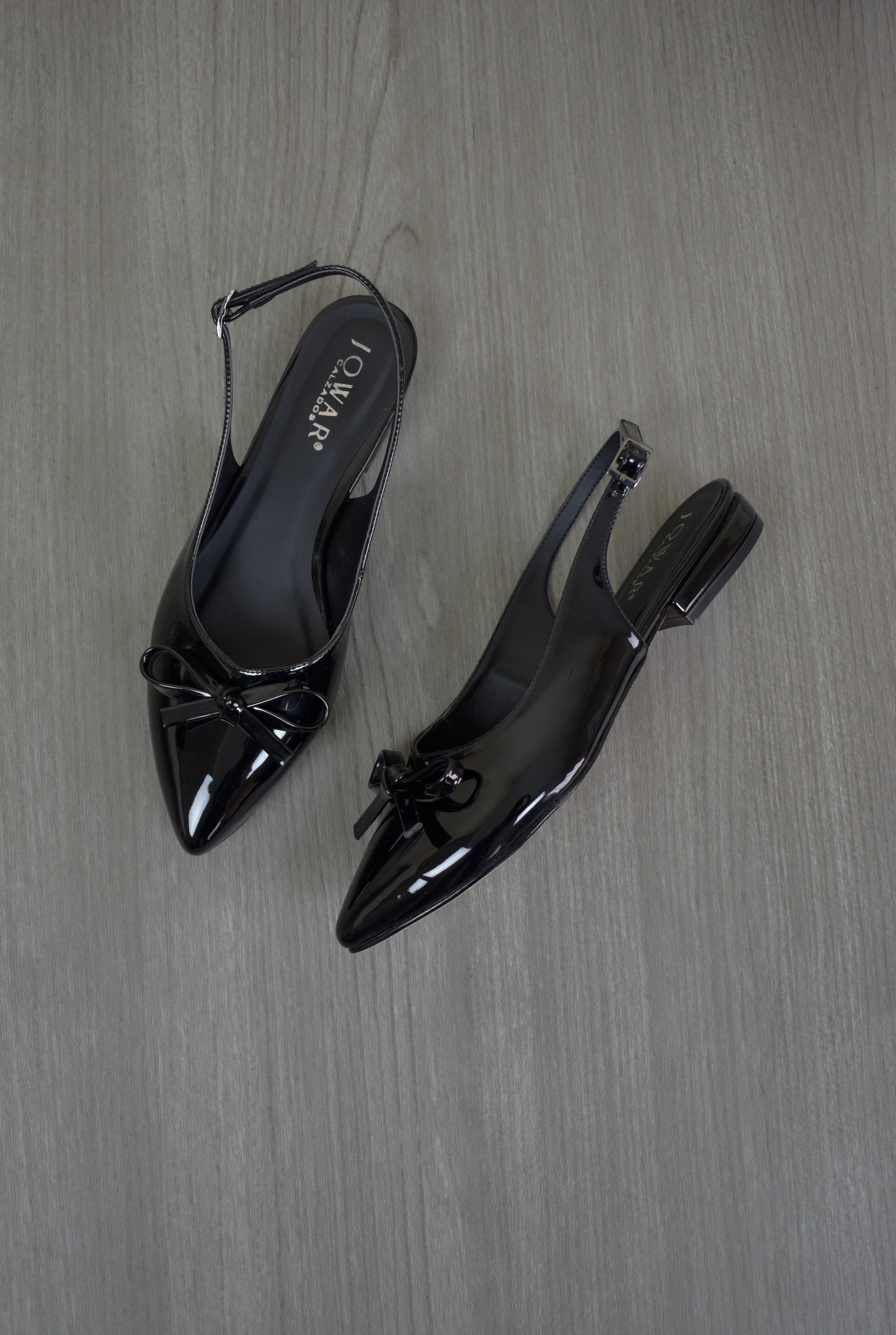 Stilettos RACHEL negro charol 1cm