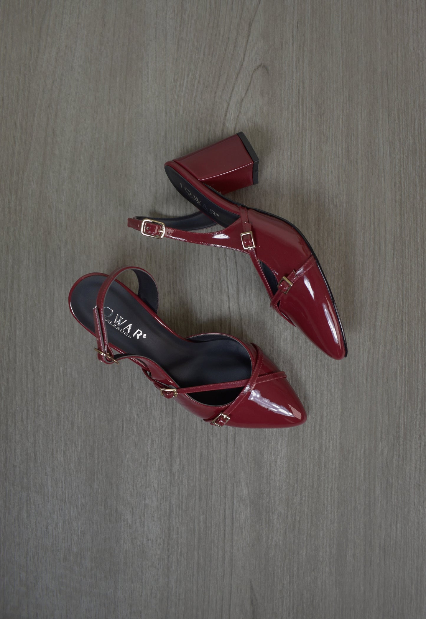 Stilettos HEIDY vino charol Taco 7C