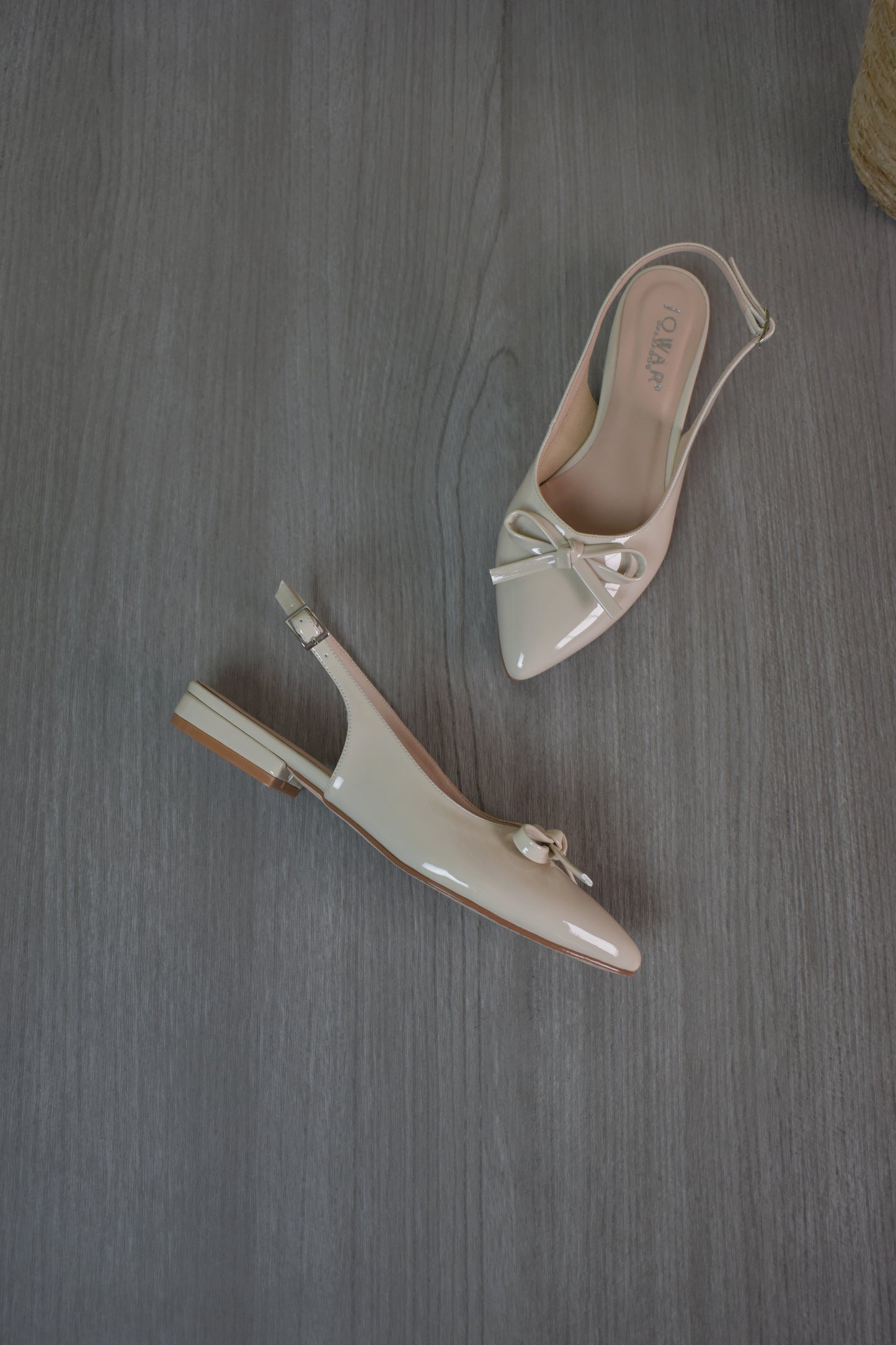 Stilettos RACHEL hueso charol 1cm