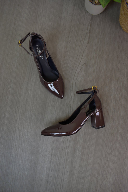 Stilettos KALI chocolate charol