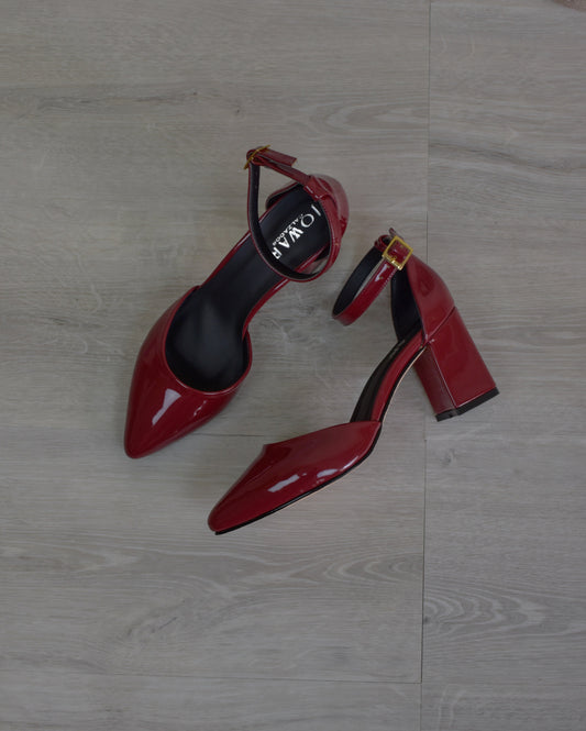 Stilettos DOVE vino charol Taco 7C