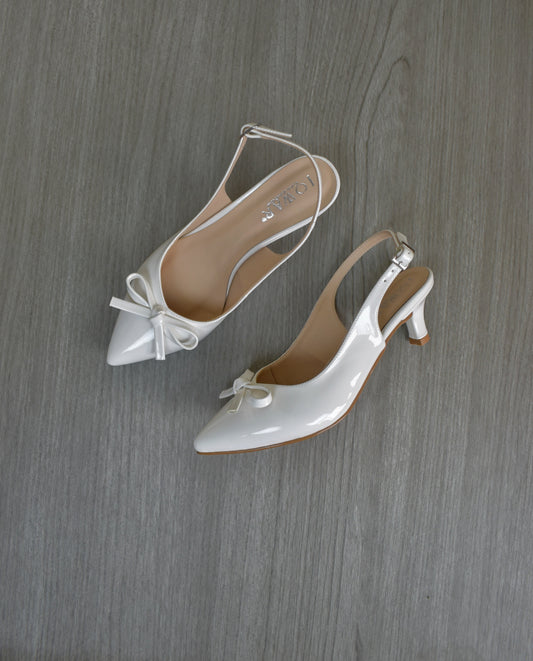 Stilettos RACHEL blanco charol
