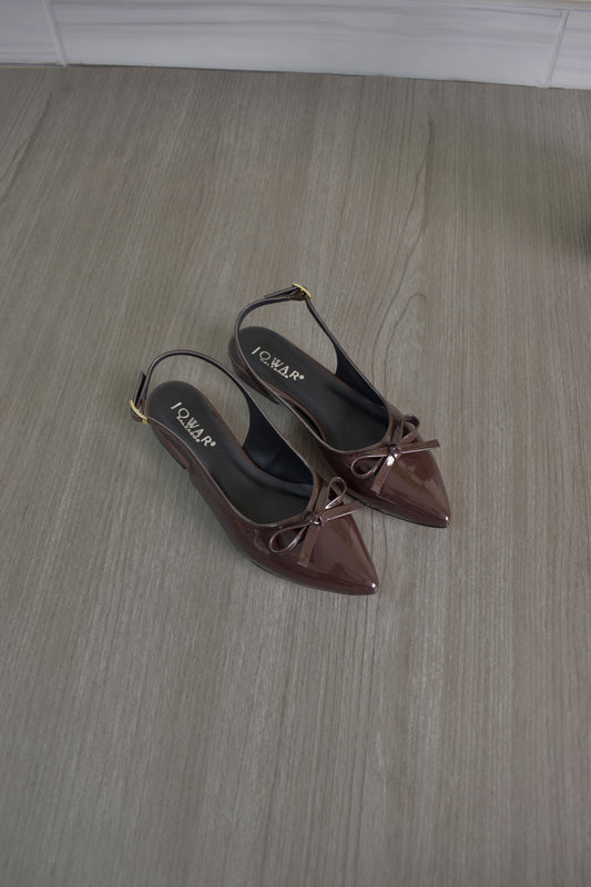 Stilettos RACHEL chocolate charol  1cm