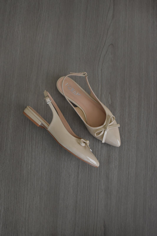 Stilettos RACHEL hueso charol  1cm