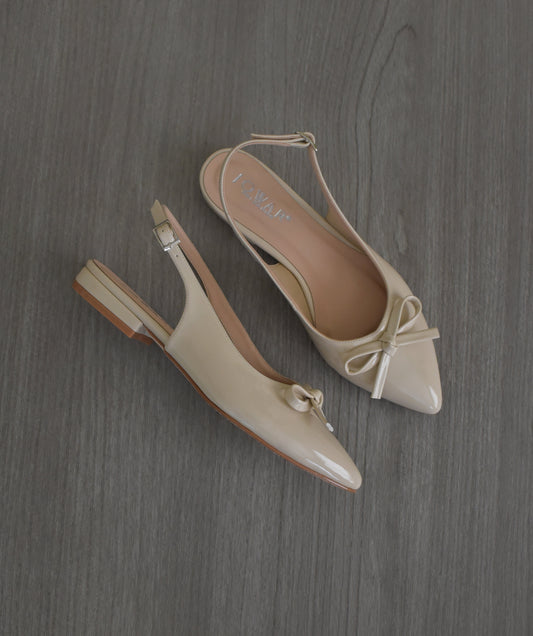 Stilettos RACHEL hueso charol 1cm