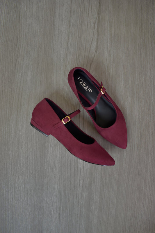 Ballet Flats Marian vino agamuzado