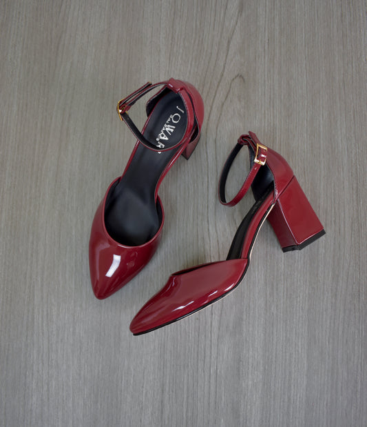 Stilettos DOVE vino charol Taco 7C