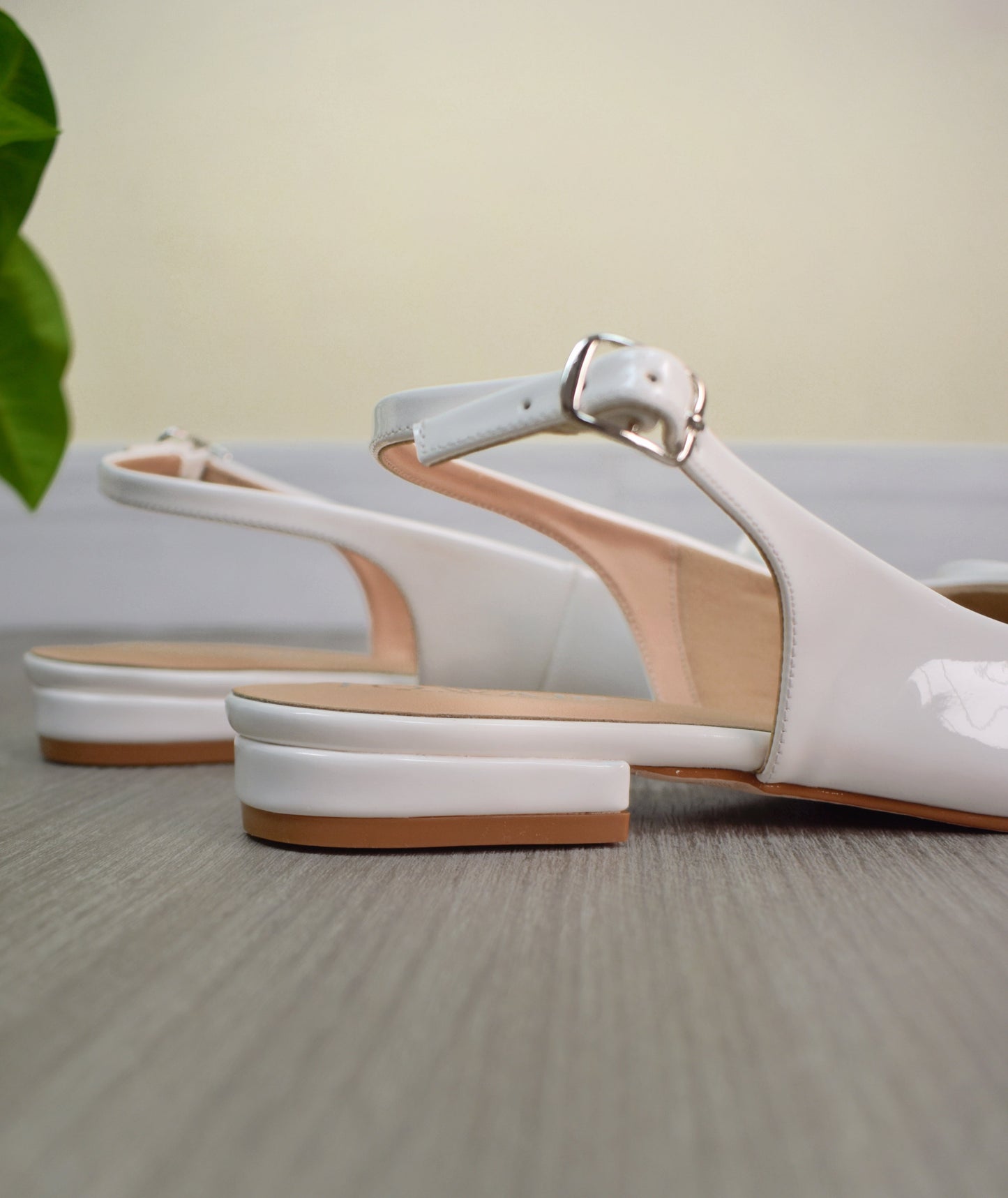 Stilettos RACHEL blanco charol  1cm