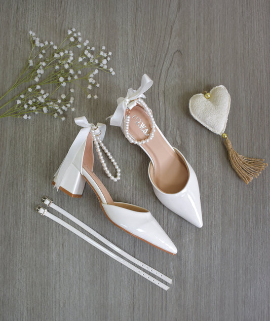 Stilettos DOVE blanco 2C Taco 5C