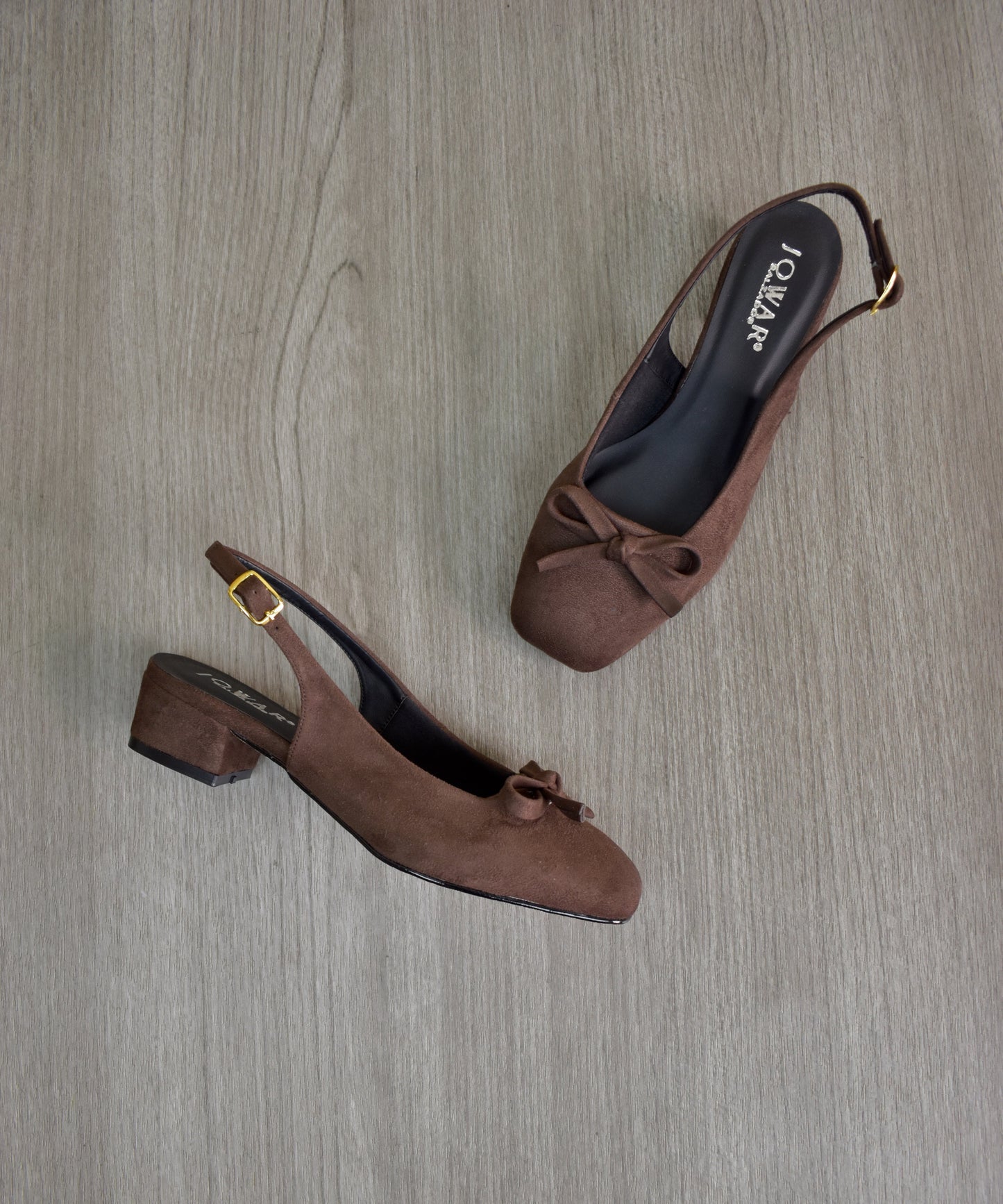 Stilettos RACHEL Square Sueder chocolate