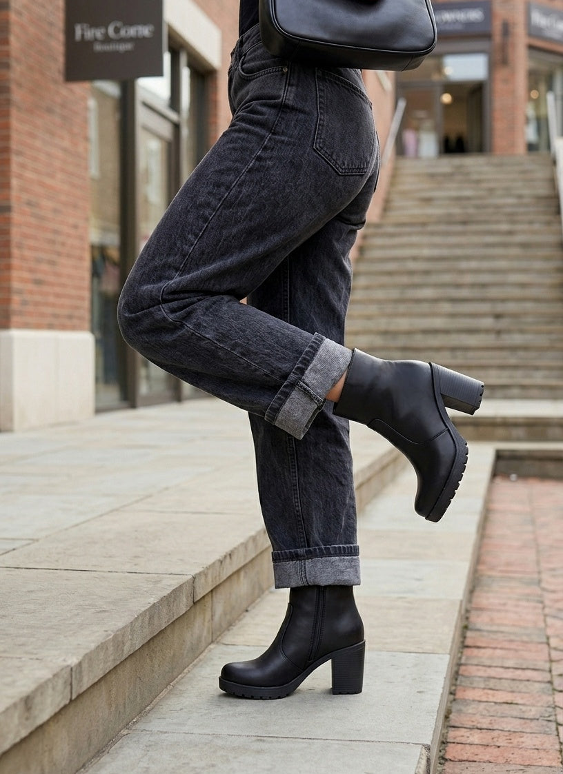 ROUS Boots negro Taco 5C